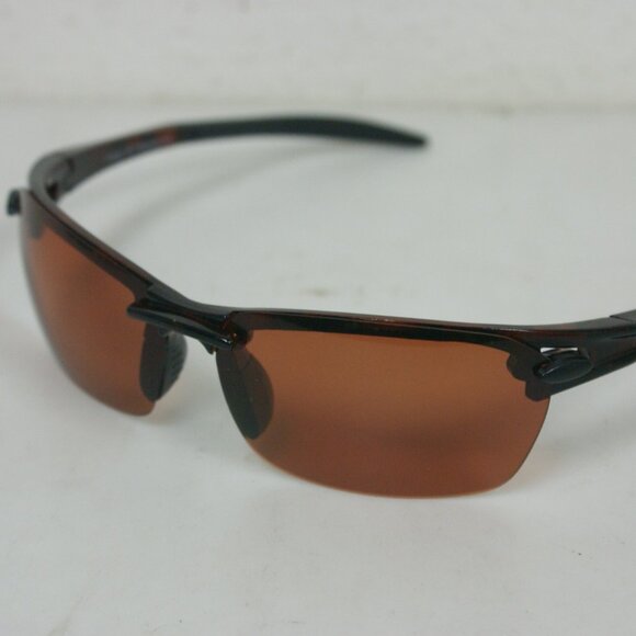 NWT TruVintage Y2KSports Wrap Around semi-rimless Copper tint polarized Sunglass - Picture 4 of 7